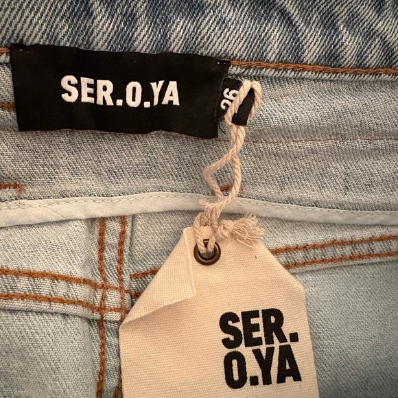 SER.O.YA SAPHIRA JEAN Wide Leg Skylight NWT✨ $298 NEW Sz 26 - Picture 14 of 15